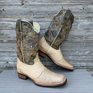 CAIMAN BELLY Print Western Cowboys Boots / Ms-Sz 9 NEW SALE PRICE